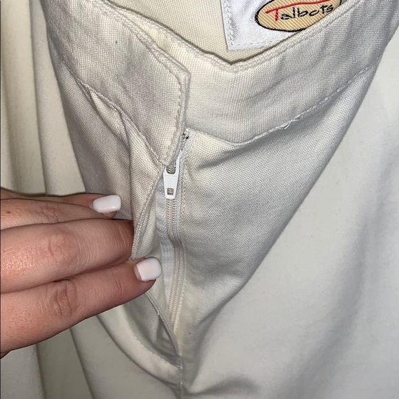 NWT Talbots linen White/ Cream Pants - Picture 6 of 9